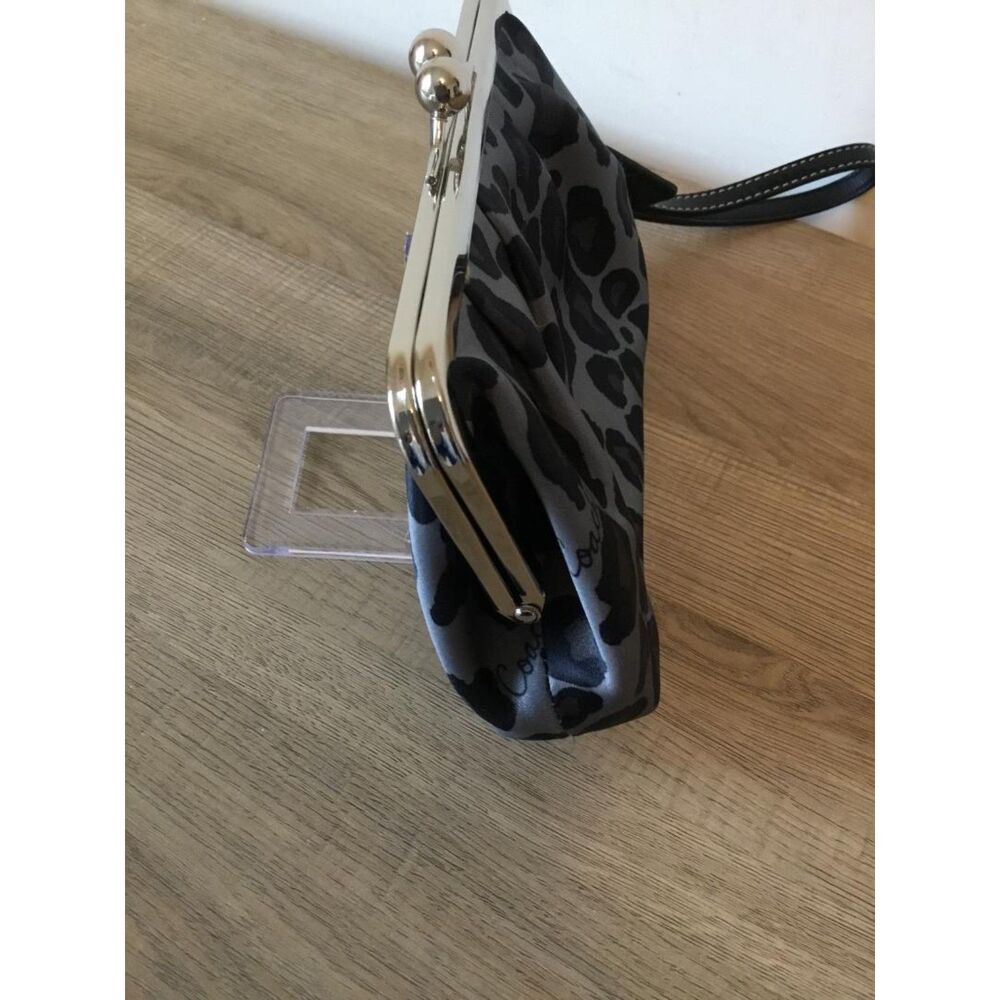 Coach Y2K Oscelot Leopard Print Kisslock Wristlet Purse/Pouch - Picture 3 of 6